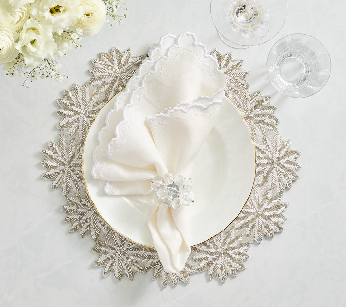 Arches Napkin in White, Set of 4
