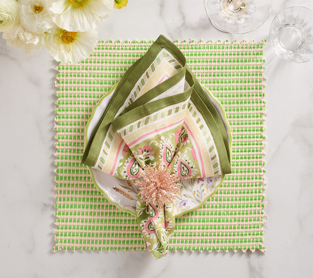 Brilliant Napkin Ring in Blush, Set of 4