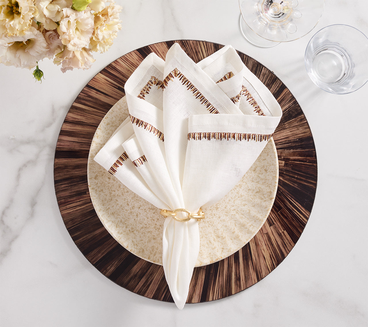 Aura Placemat in Brown, Set of 4