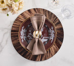 Desert Napkin Ring in Gold & Silver, Set of 4
