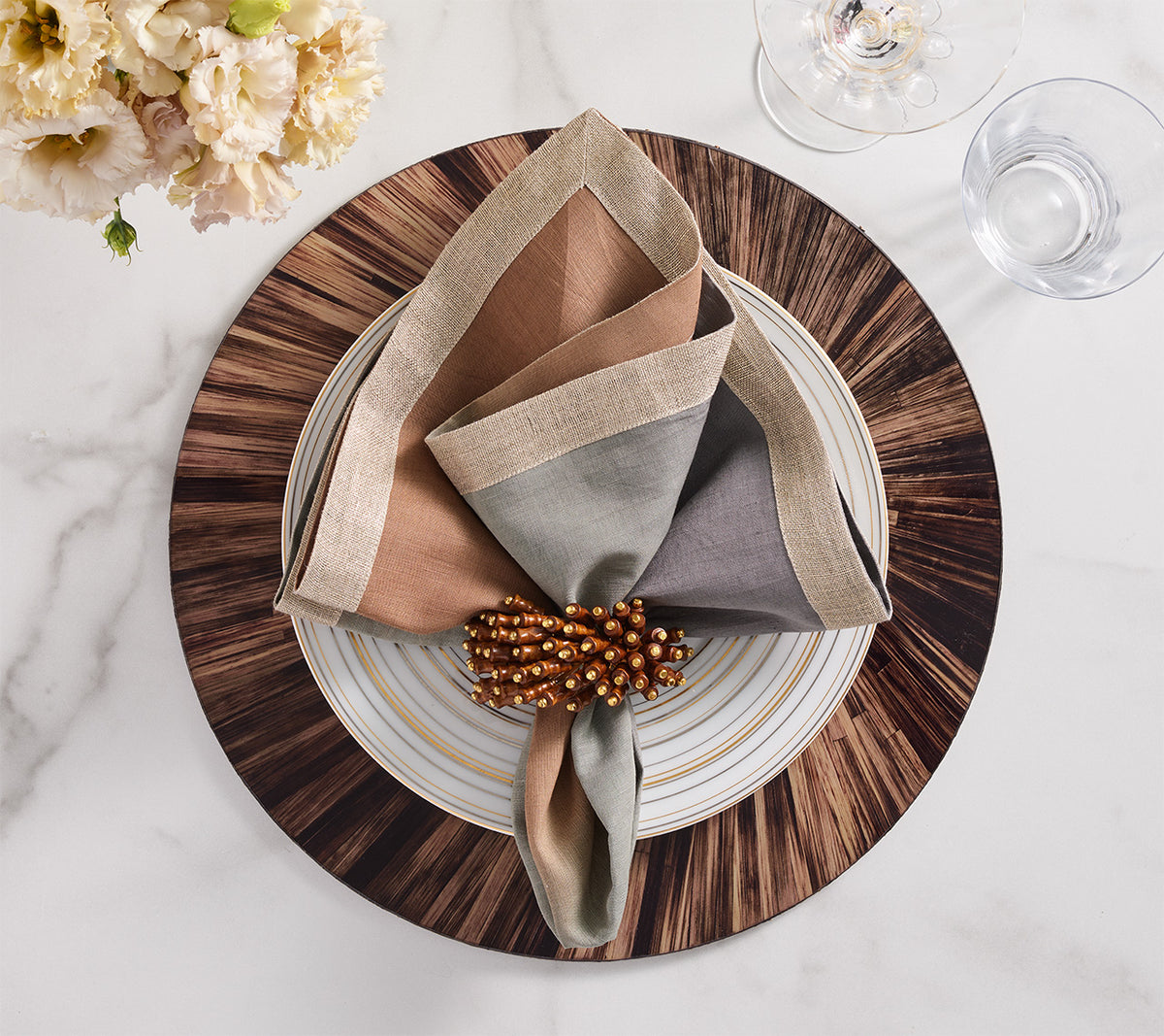 Aura Placemat in Brown, Set of 4