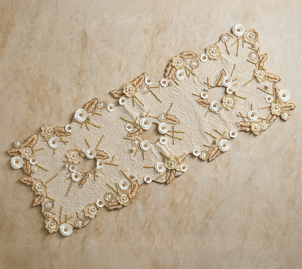 Bramble Runner in Ivory, Natural & Gold