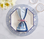 Filigree Napkin in White & Blue, Set of 4