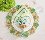Marisol Placemat in Natural & Green, Set of 4