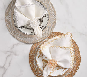 Palisade Placemat in Gold & Silver, Set of 2