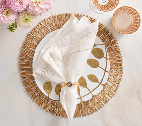 Ray Placemat in Gold & Crystal, Set of 2