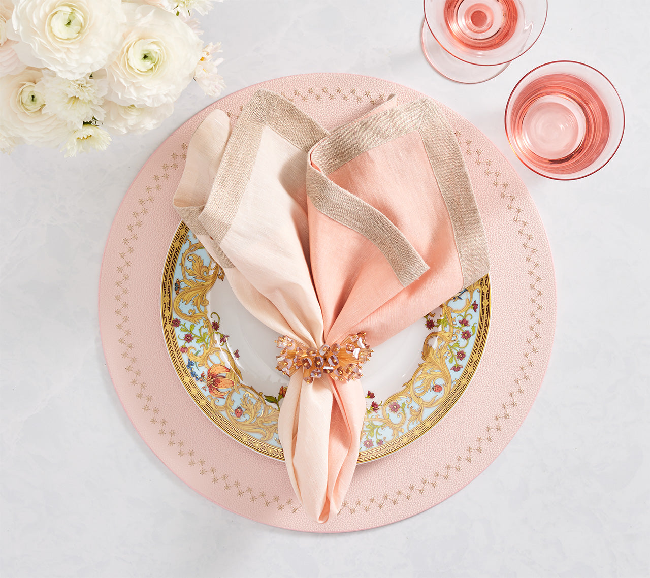 Starry Night Placemat in Blush, Set of 4