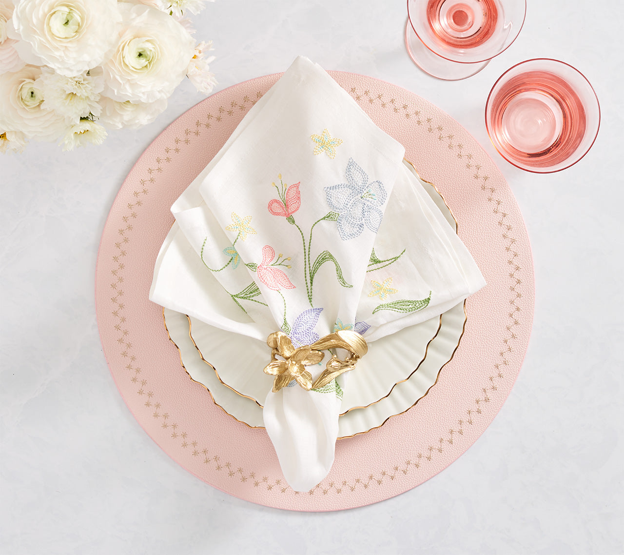 Starry Night Placemat in Blush, Set of 4