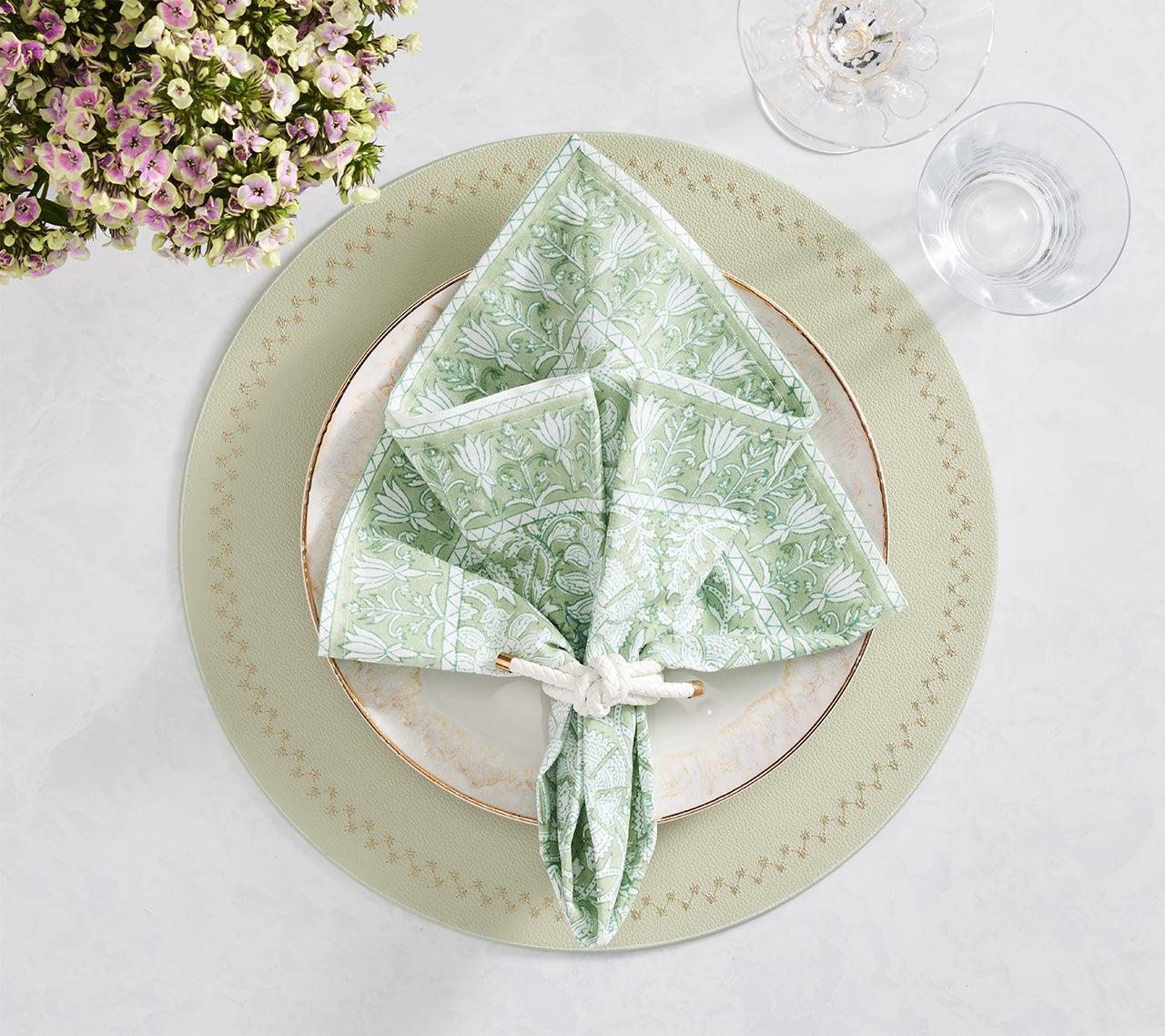 Starry Night Placemat in Mint, Set of 4
