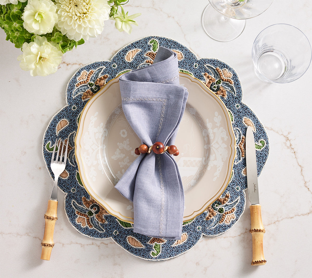 Classic Napkin in Dusty Blue, Set of 4