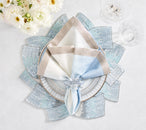 Spectra Napkin Ring in Glacier Blue, Set of 4 in a Gift Box