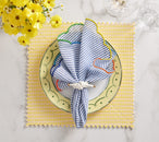 Rope Knot Napkin Ring in White, Set of 4
