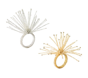 Spider Bead Burst Napkin Rings, Set of 4