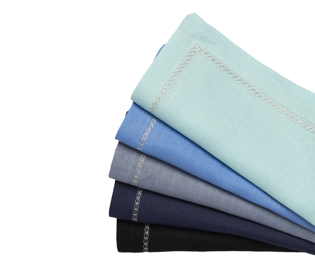 Classic Napkins in Blues, Set of 4