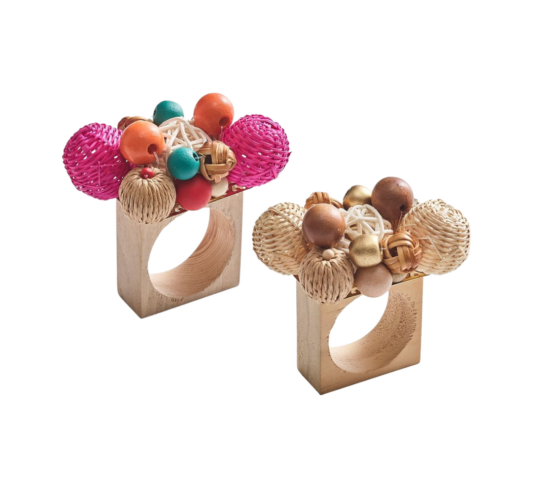 Java Napkin Rings, Set of 4