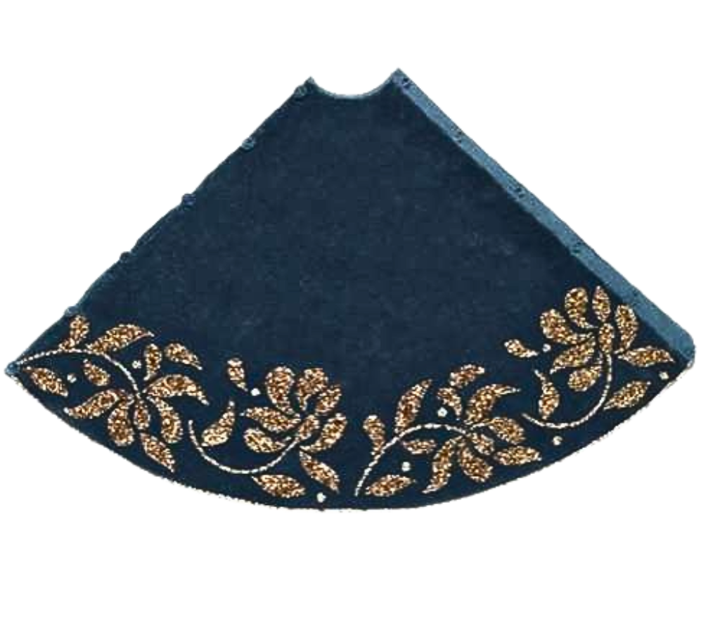 Sample: Starlit Soiree Tree Skirt in Navy & Gold