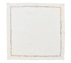 Aurelia Napkin in White, Gold & Silver, Set of 4