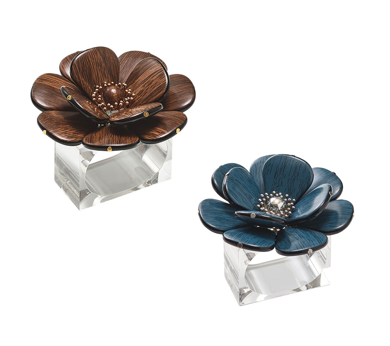 Begonia Napkin Rings, Set of 4