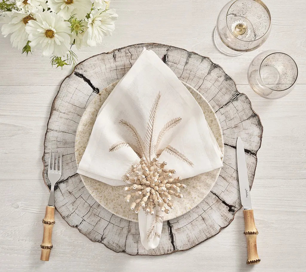 Birch Placemat in Ivory & Natural, Set of 4