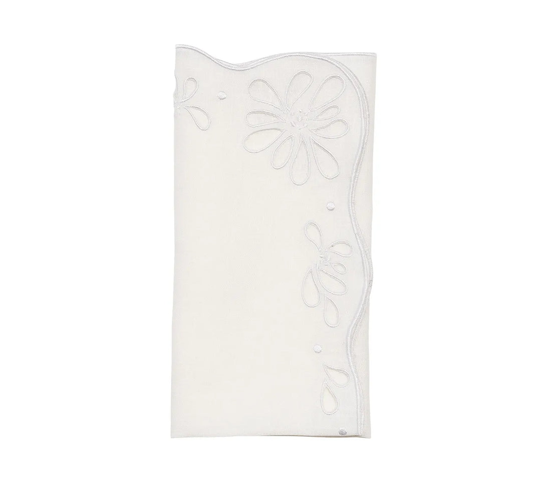 Bloom Napkin in White, Set of 4