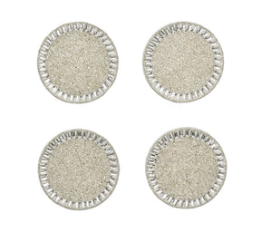 Kim Seybert, Inc.Bevel Coasters in Silver & Crystal, Set of 4 in a Gift BagDrink Coasters