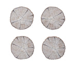 Kim Seybert, Inc.Birch Coasters in Ivory & Natural, Set of 4 in a Gift BoxDrink Coasters