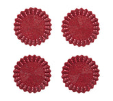 Etoile Coaster in Red, Set of 4 in a Gift Box