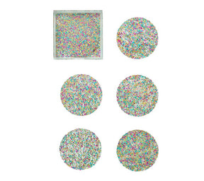 Kim Seybert, Inc.Prism Coasters in Multi, Set of 6 in a CaddyDrink Coasters