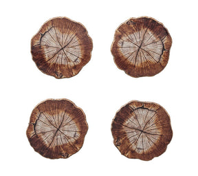 Kim Seybert, Inc.Cedar Coasters in Brown, Set of 4 in a Gift BoxDrink Coasters