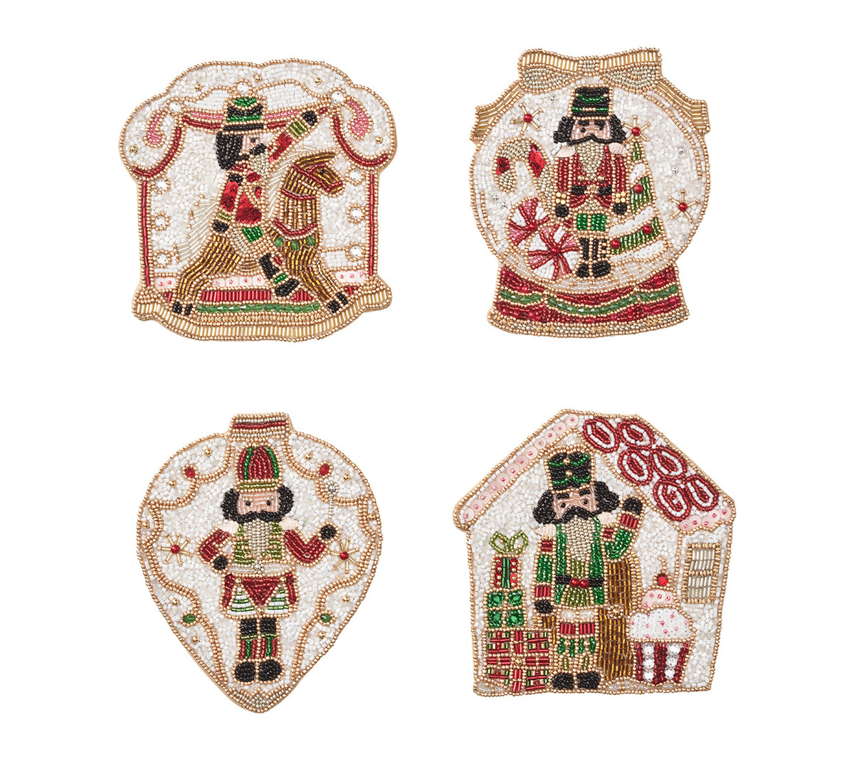Nutcracker Coaster in Multi, Set of 4 in a Gift Bag