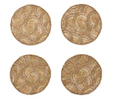 Lune Coaster in Gold, Set of 4 in a Gift Bag