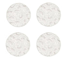 Lune Drink Coasters in White, Set of 4 in a Gift Bag