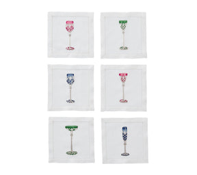 Kim Seybert, Inc.Tsar Cocktail Napkin in Multi, Set of 6 in a Gift BoxCocktail Napkins