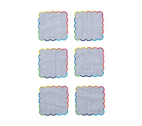 Fiesta Cocktail Napkins in Multi, Set of 6 in a Gift Box