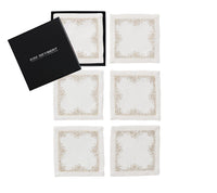 Kim Seybert, Inc.Pin Dot Cocktail Napkins in White, Gold & Silver, Set of 6 in a Gift BoxCocktail Napkins
