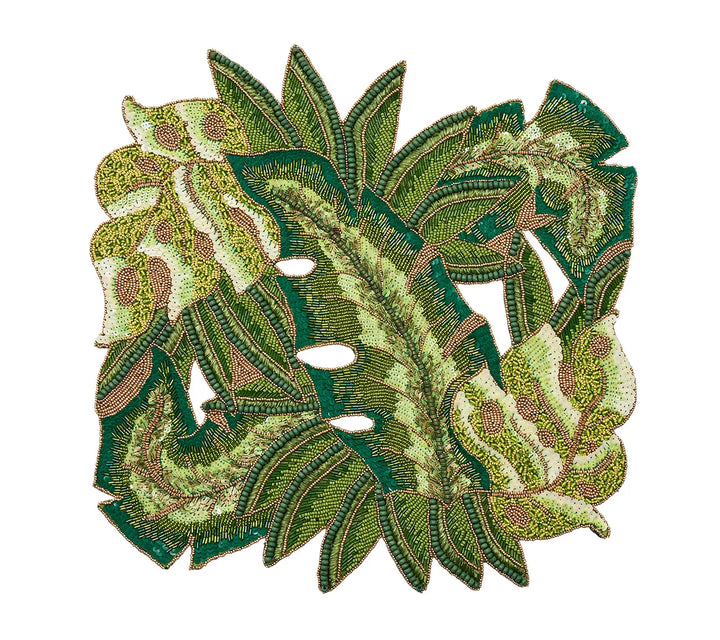 Calypso Placemat in Green & Gold, Set of 2