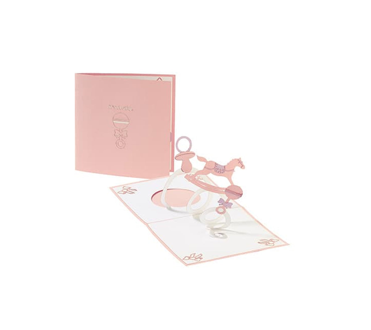 Sample: It's a Girl Card in Pink, White & Lilac