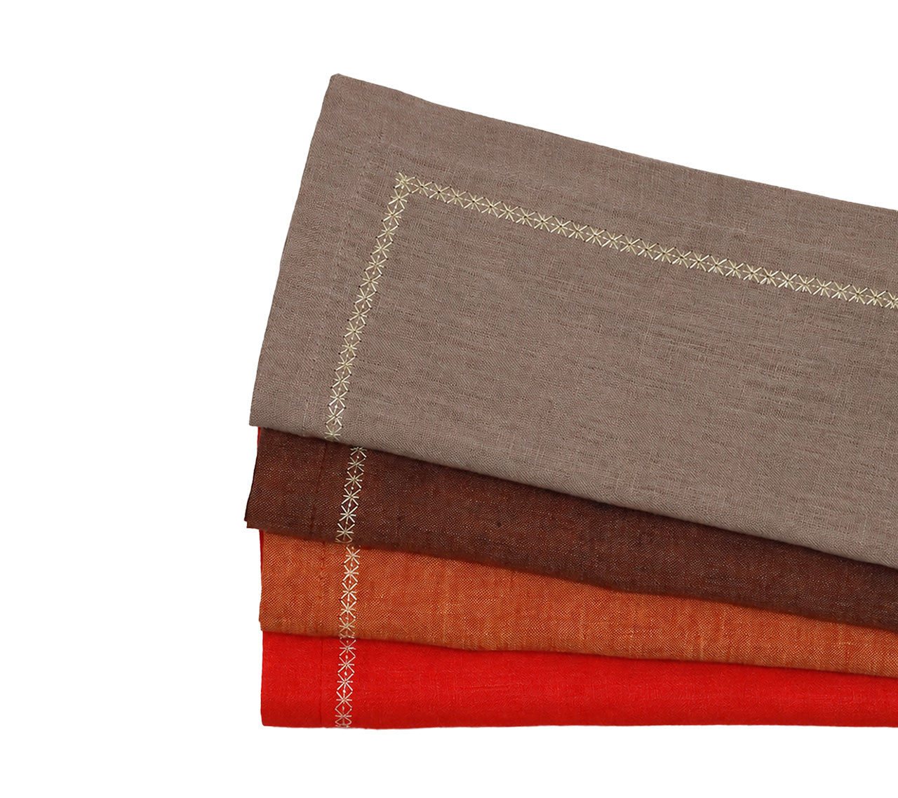 Classic Napkins in Earth Tones, Set of 4