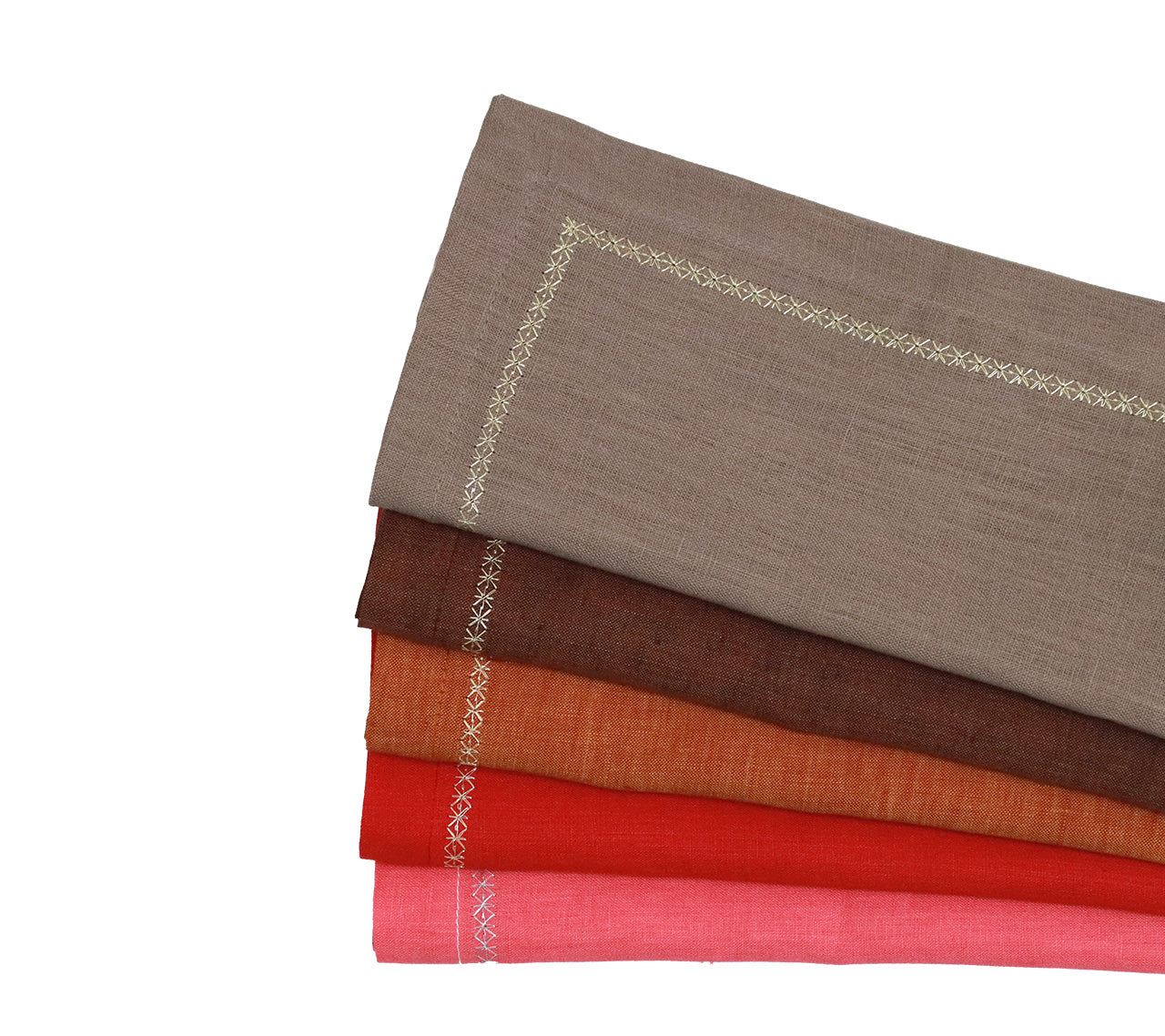 Classic Napkins in Earth Tones, Set of 4