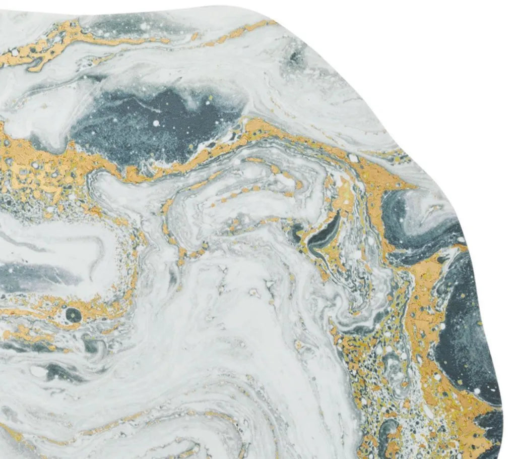 Cosmos Placemat in Ivory, Gold & Silver, Set of 4