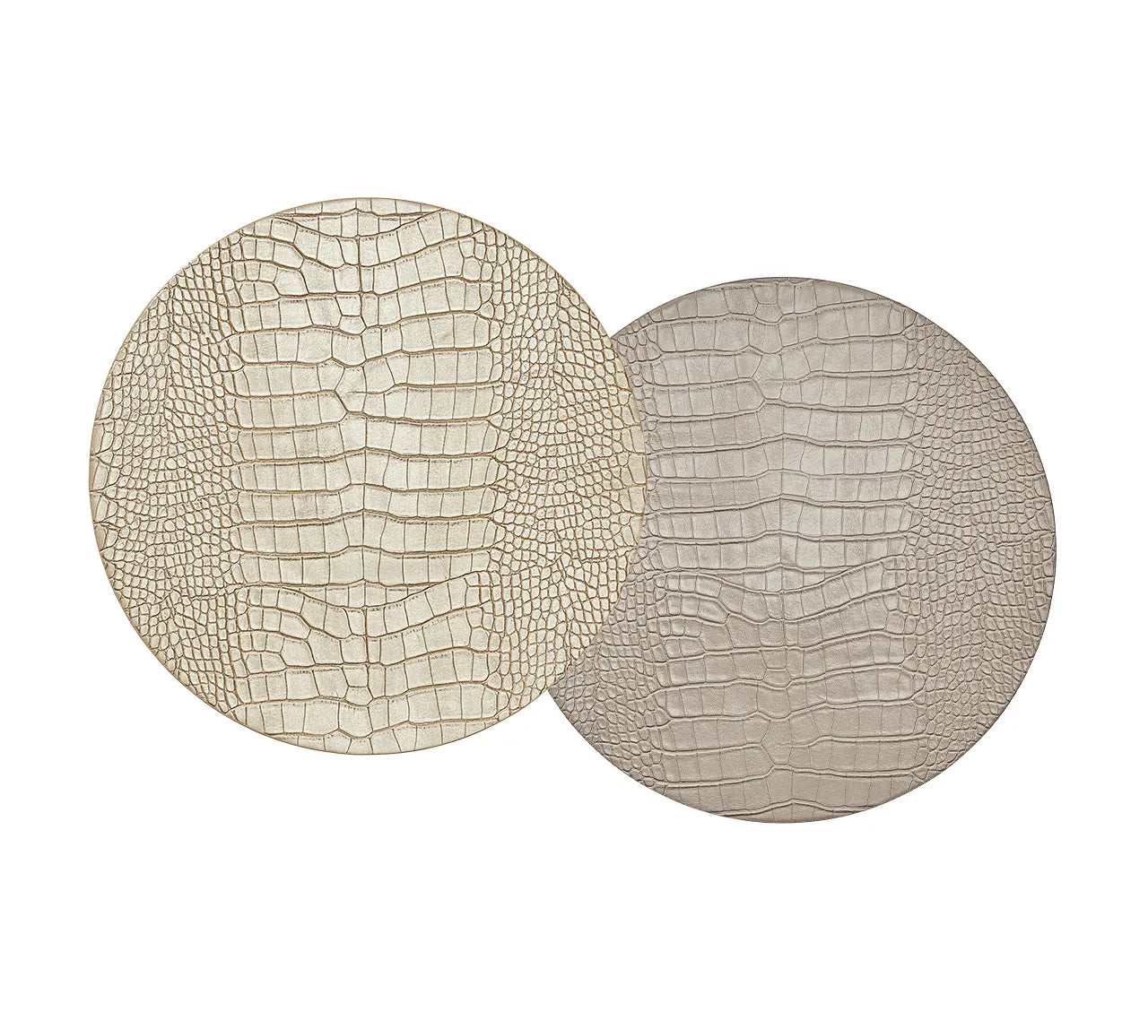 Croco Placemats in Neutral Tones, Set of 4