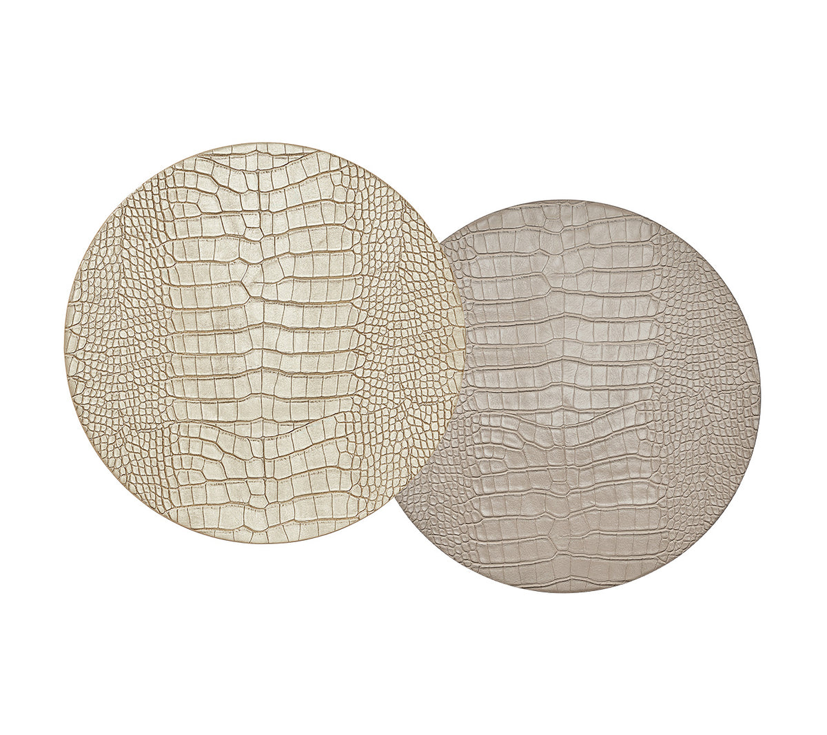 Croco Placemats in Metallic Tones, Set of 4