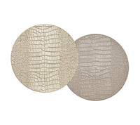 Croco Placemats in Metallic Tones, Set of 4