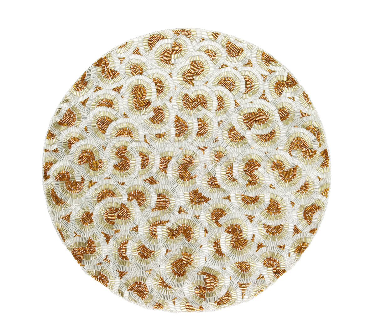 Sample: Waverly Placemat in White & Gold