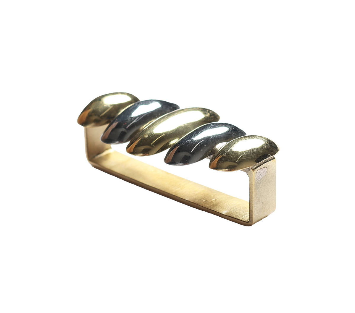 Sample: Chrome Knuckles Napkin Ring in Silver/Gold