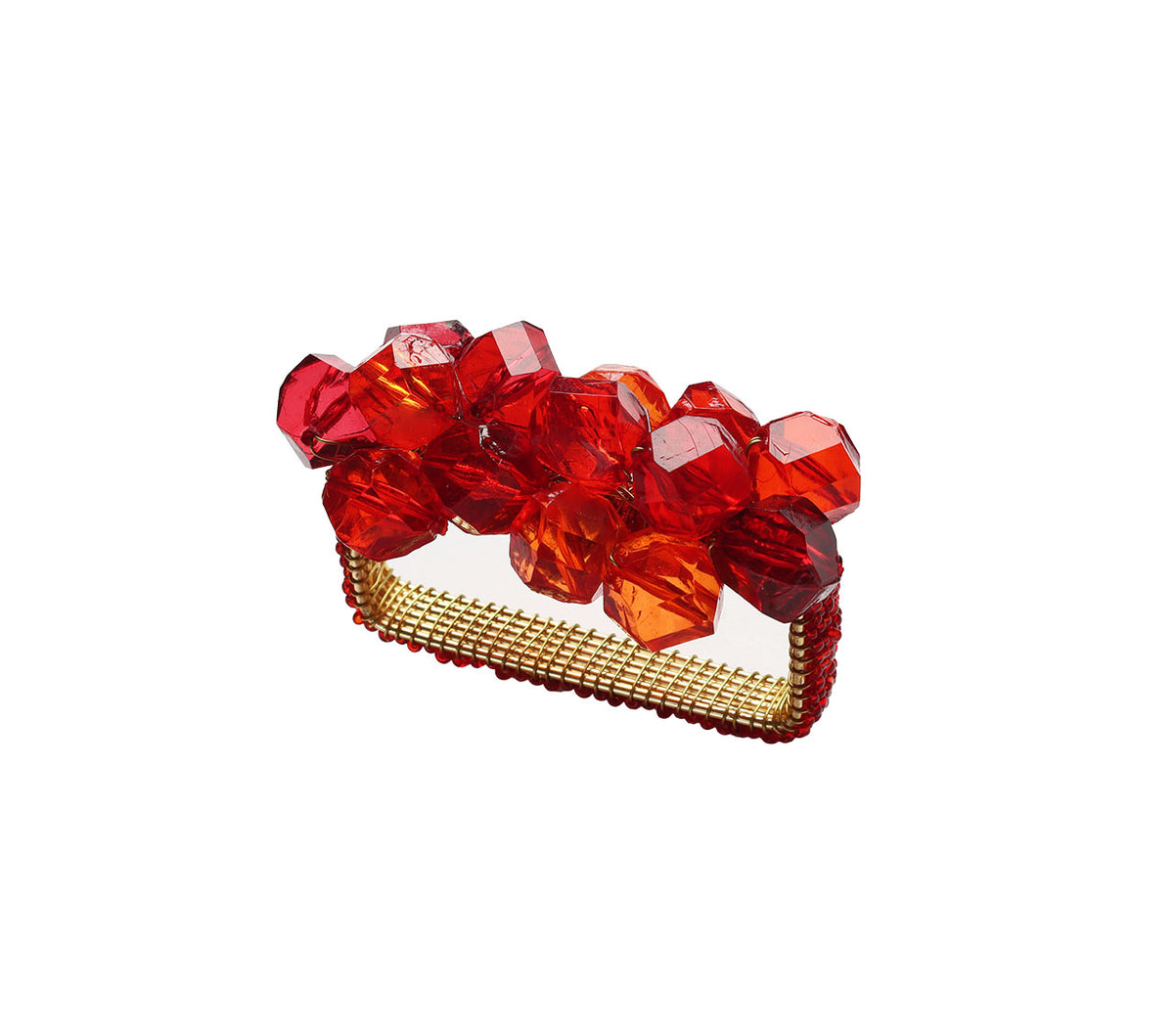 Sample: Bejeweled Napkin Ring in Red Orange