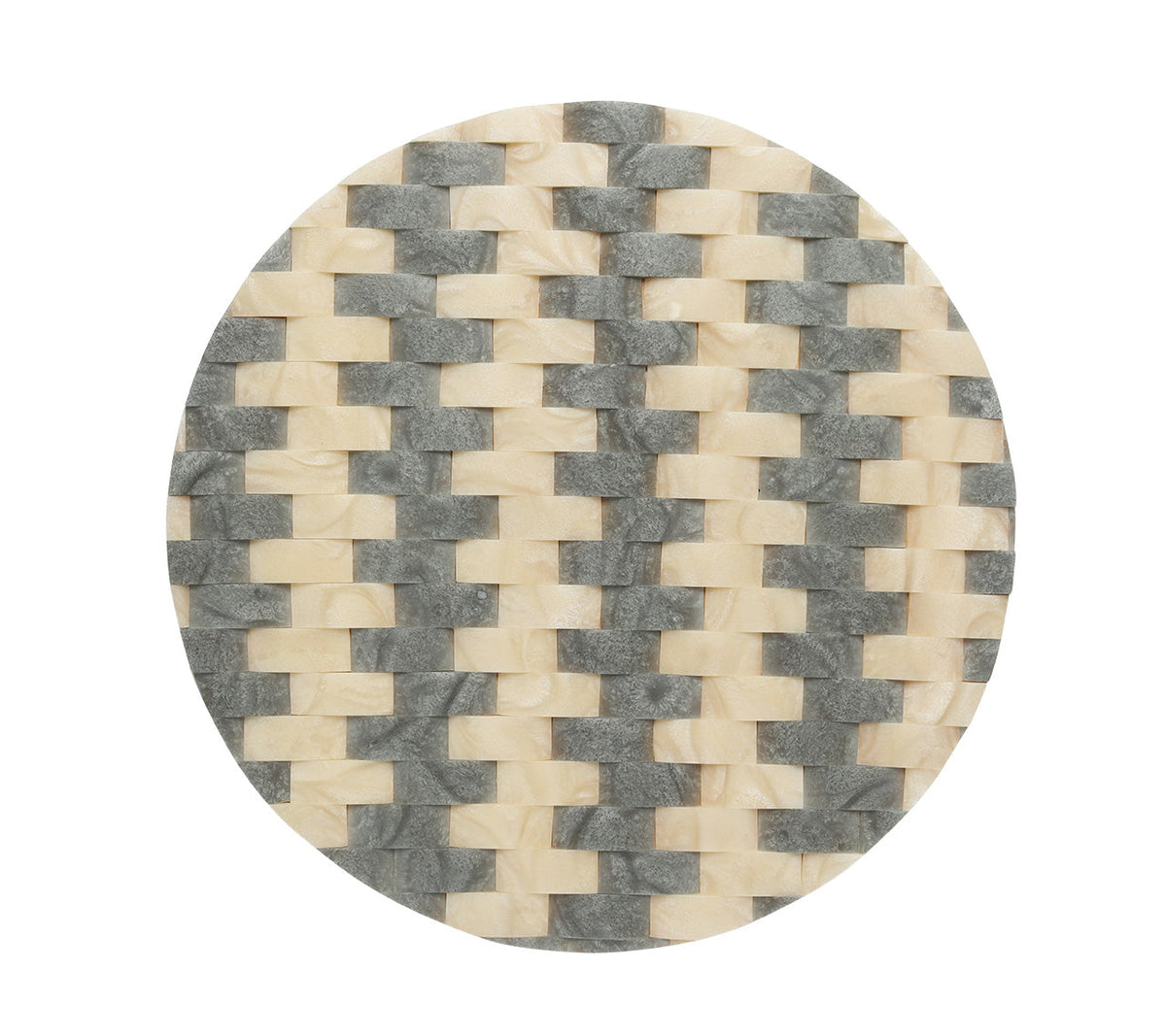 Sample: Interlocked Placemat in Gray and Beige
