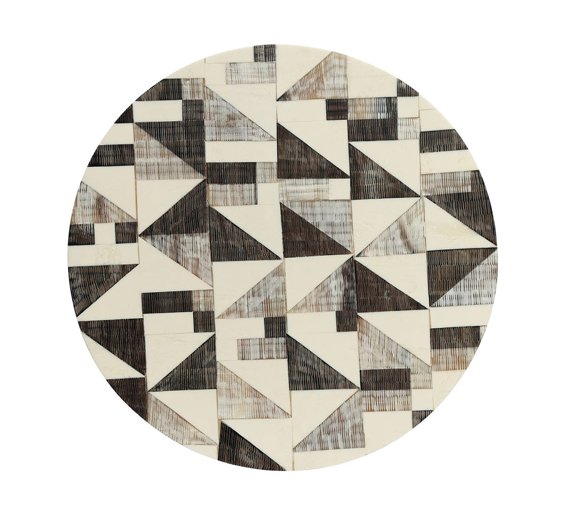 Sample: Geometric Placemat in Ivory and Brown