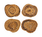 Sample: Nido Coasters in Natural & Brown, Set of 4 in Gift Bag