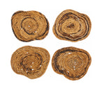 Sample: Nido Coasters in Natural & Brown, Set of 4 in Gift Bag